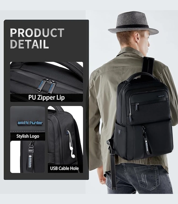 ARCTIC HUNTER 15.6 Inch Anti-Theft Waterproof Business Laptop And Travel Backpack