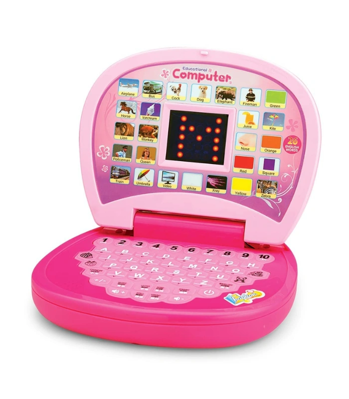 Battery Operated Educational Laptop With LED Display And Music For Kids