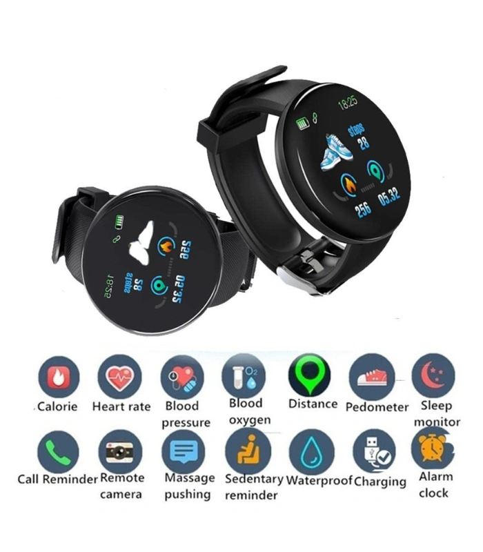D18 Smart Watch for Men & Women Latest 1.3″ LED