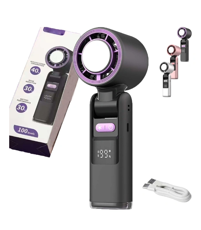 Digital Display Turbo Handheld Fan