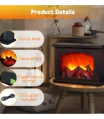 Home LED Fireplace Decorative Lantern Light