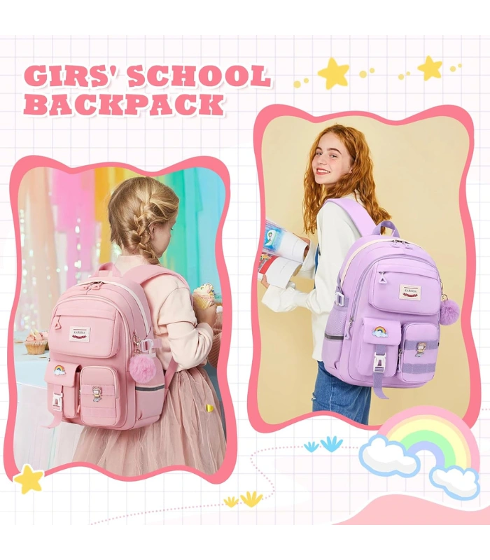 Kids Backpack Children School Bags for Girls Orthopedic Waterproof