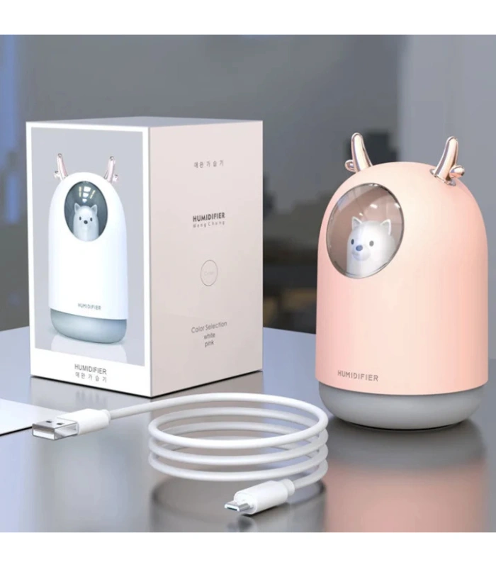 Rabbit Shape Humidifier Cool Mist Scented Air Oil Diffuser With LED Light 1pc