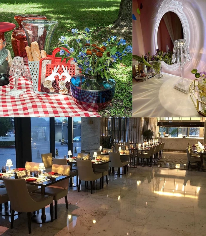 Rechargeable 3 Color Crystal Table Lamp Best For Bedroom Living