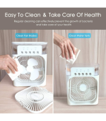 USB Portable Air Conditioner Cooling Fan with Humidifier Purifier Mist and LED Light