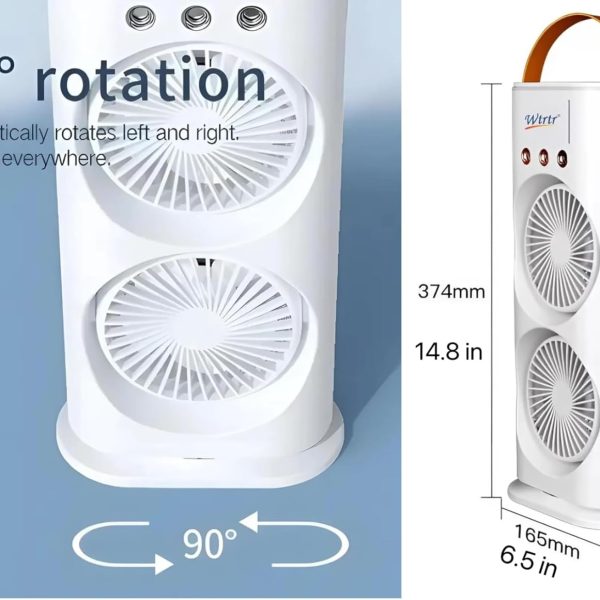 Rechargeable Remote Control Double-Ended Portable Air Cooler Fan